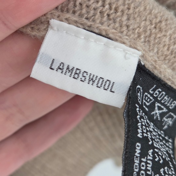 Marchbrae Men Large Lambswool 1/2 Zip Sweater Pullover Mock Neck Tan Edinburgh‎ - Picture 3 of 6